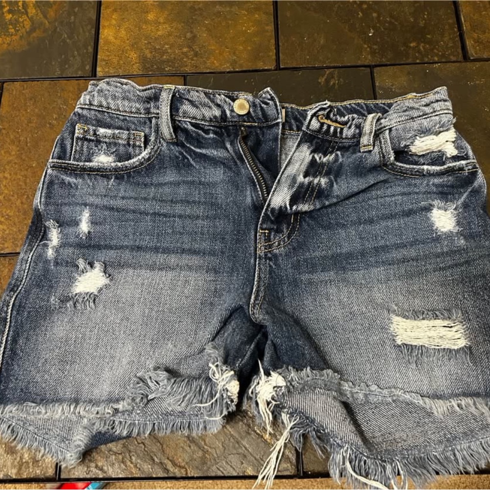 KanCan Distressed Denim Shorts - Blue